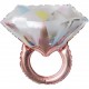 Шар "Кольцо с бриллиантом" розовое золото 70 см